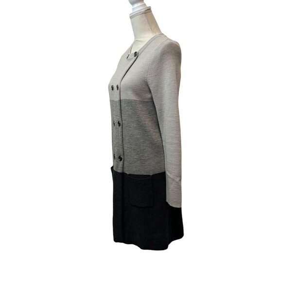 Boden Colorblock Wool Double Breasted British Cardigan Sweater Coat  Size 8 - Picture 4 of 11